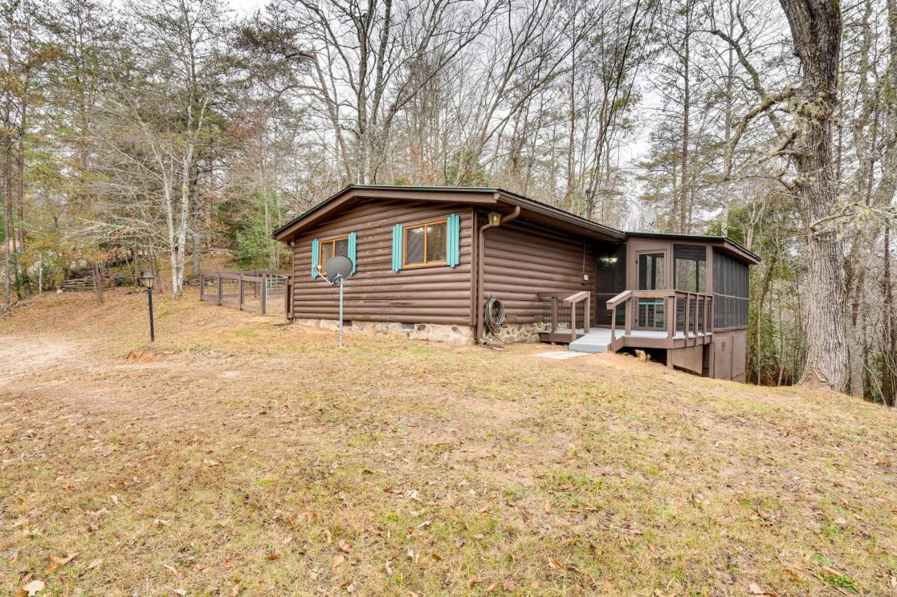 Peaceful Warne Cabin Fenced Yard And Screened Porch Brasstown Exterior foto